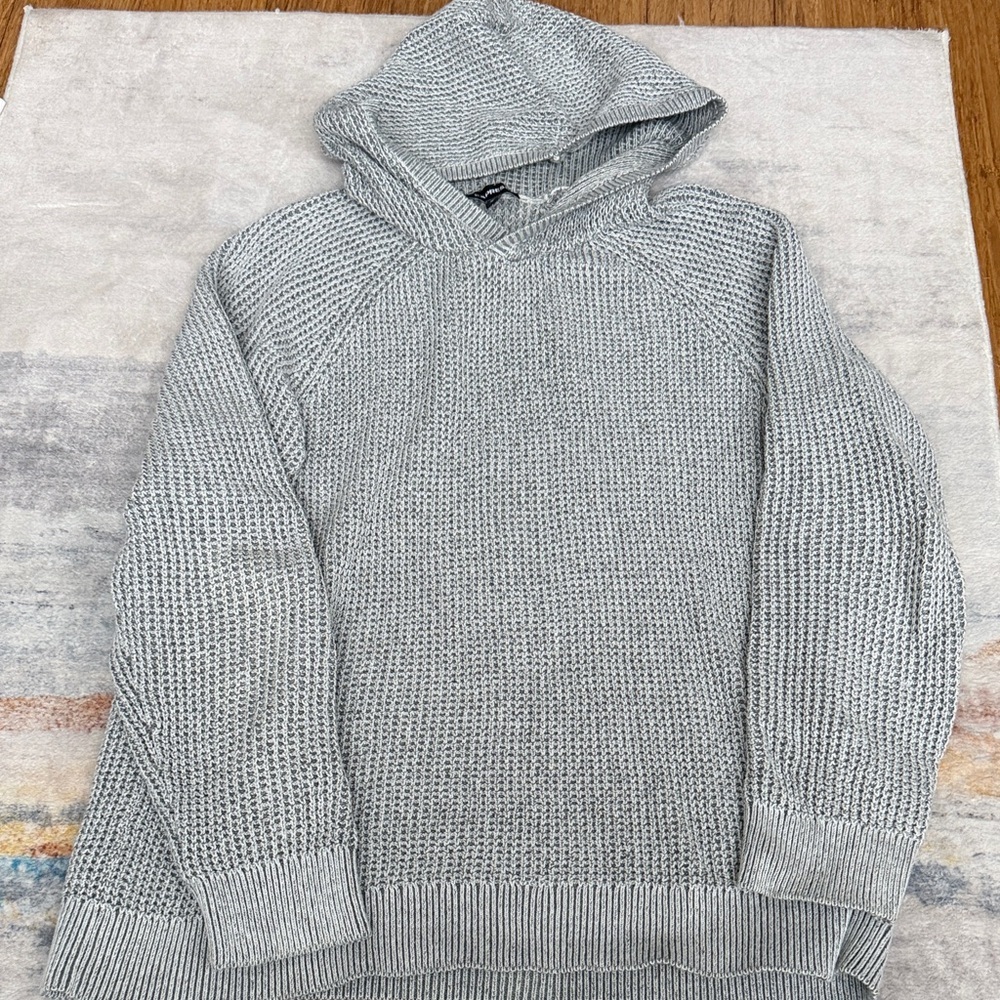 Express Gray Hooded Sweater